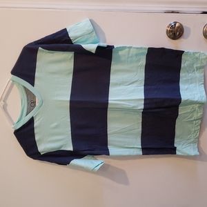 OP navy/teal striped tee size M
